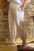 Sundaze Cheesecloth Vintage Crochet Bloomer White